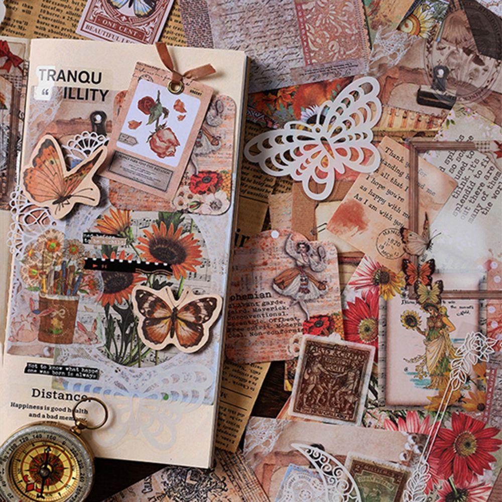 Lloyd Bộ Sticker Họa Tiết Hoa Không Gian Thực Vật Nghệ Thuật DIY Trang Trí Sổ Nhật Ký Văn Phòng Phẩm