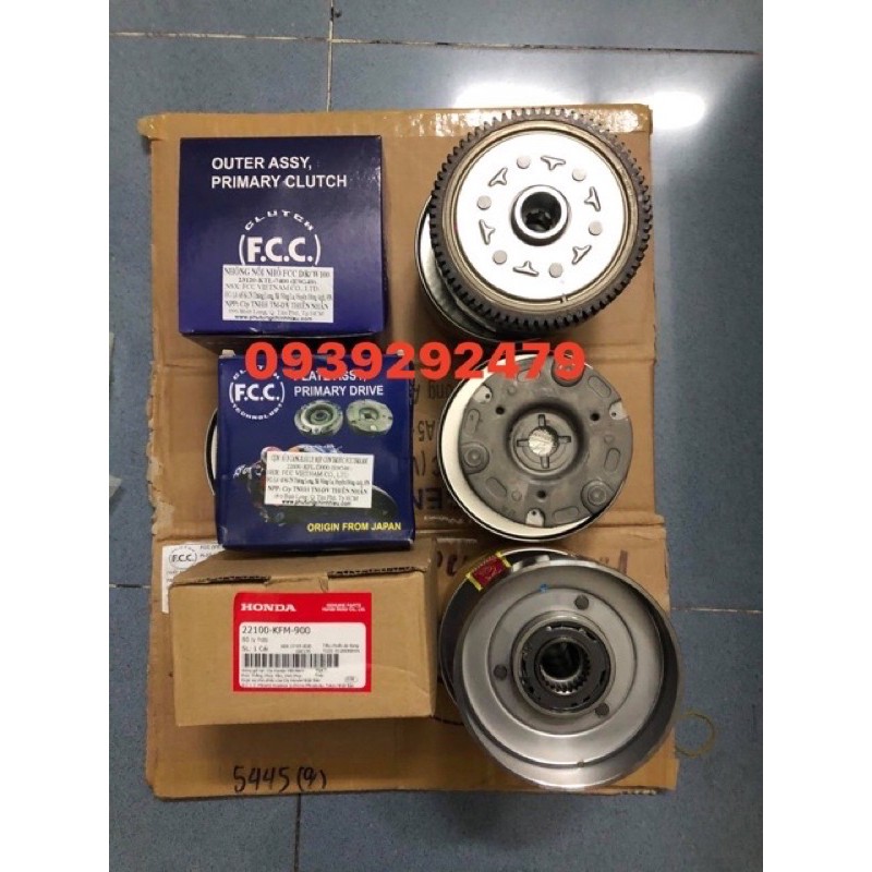 Full bộ nồi trước + sau Fu 1/ Dream / super Dr/ W anpha/ W@ 100/ W Rs 100 zin hãng Honda với fcc