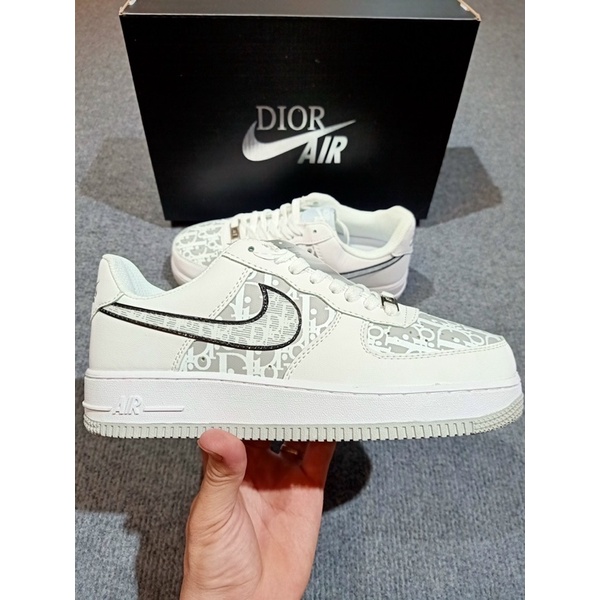 Ảnh thật Giày sneaker force chữ xám thấp cổ