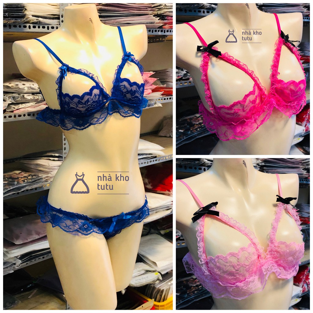 Set đồ lót ren sexy show 3 vòng TuTu L085