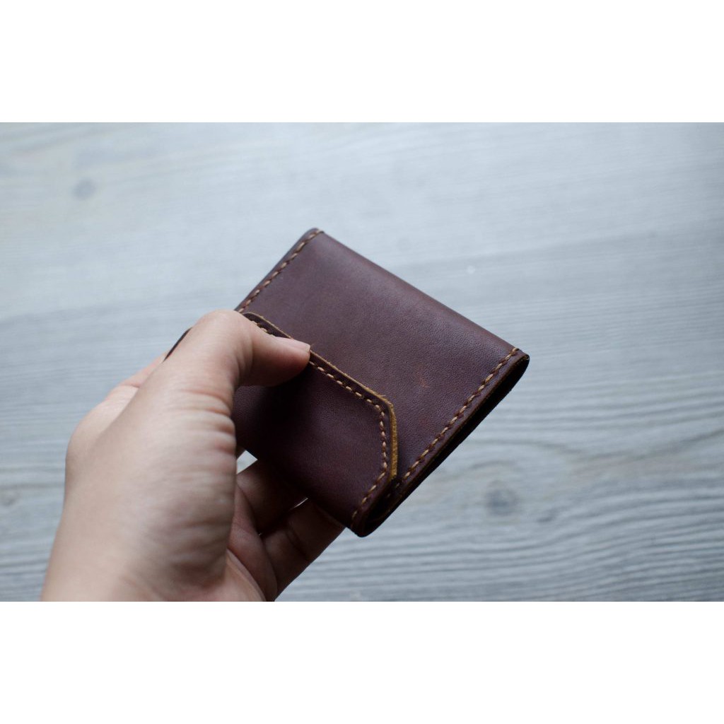 Ví Da Bò Sáp Đựng Thẻ Handmade 100% da bò