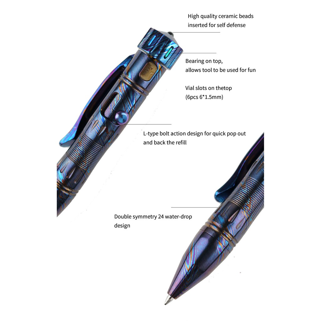 Bút titanium MecArmy TPX10 đầu có spiner