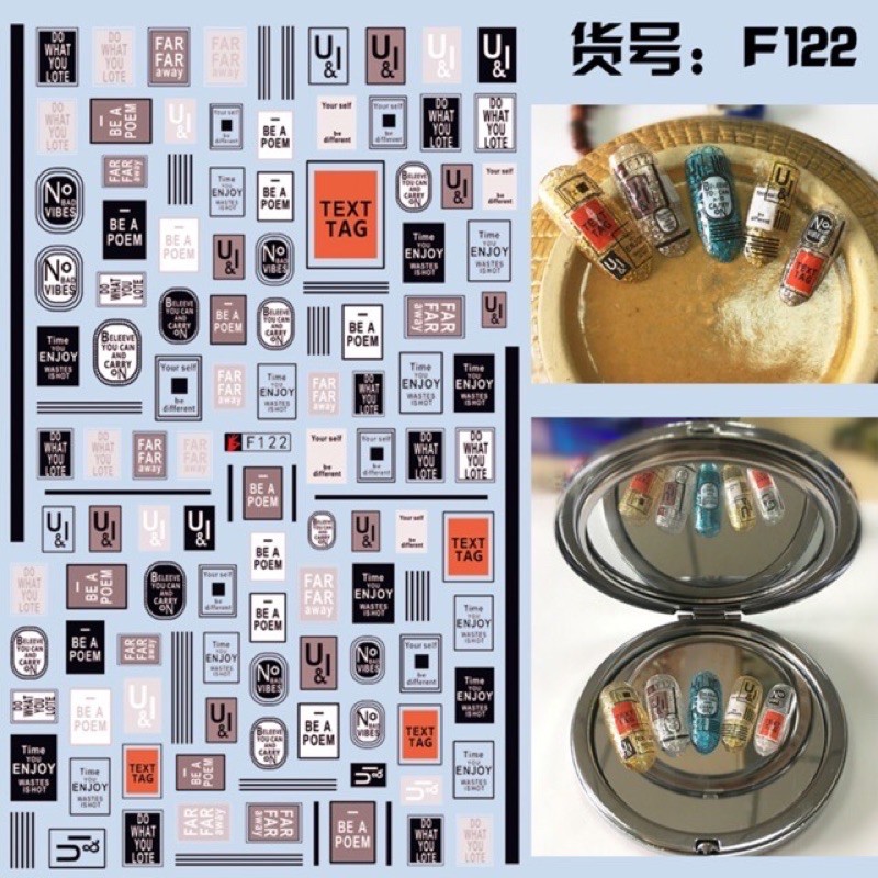 2 mẫu sticker- mẫu dán móng tay- phụ kiện nail
