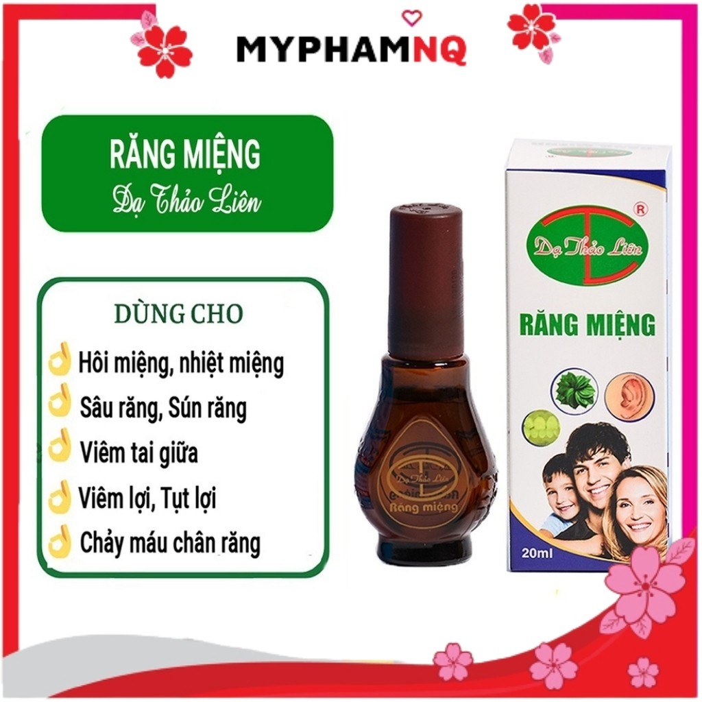 Tinh dầu răng miệng Dạ Thảo Liên 5ml - 20ml cho trẻ em và người lớn bị sâu sún răng hôi miệng viêm lợi MyphamNQ