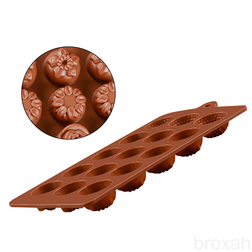 Khuôn Silicone Làm Đá 15 Ô Hình Bông Hoa