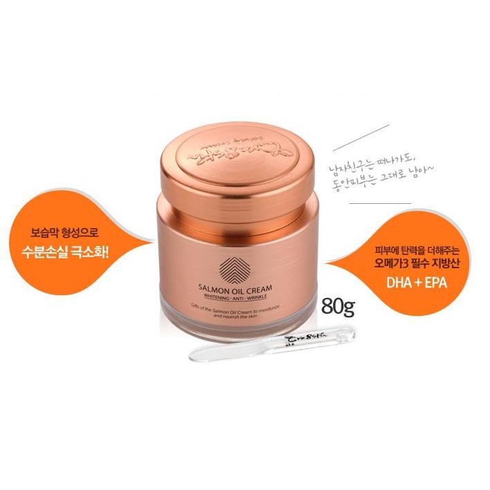 [ SẴN HÀNG ] Kem Dưỡng Da Cá Hồi Dưỡng Ẩm Chống Lão Hóa Cre8skin Salmon Oil Cream Hàn Quốc