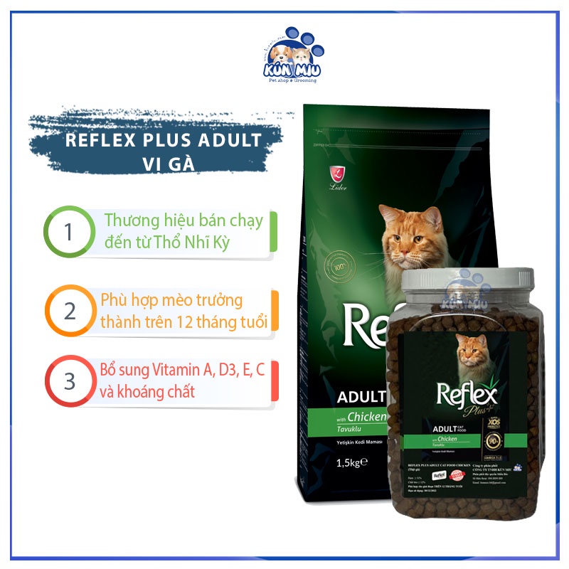 Reflex Plus nhiều vị Thức ăn cho mèo Thổ Nhĩ Kỳ loại hạt cho mèo con đến trưởng thành - Kún Miu Pet Shop