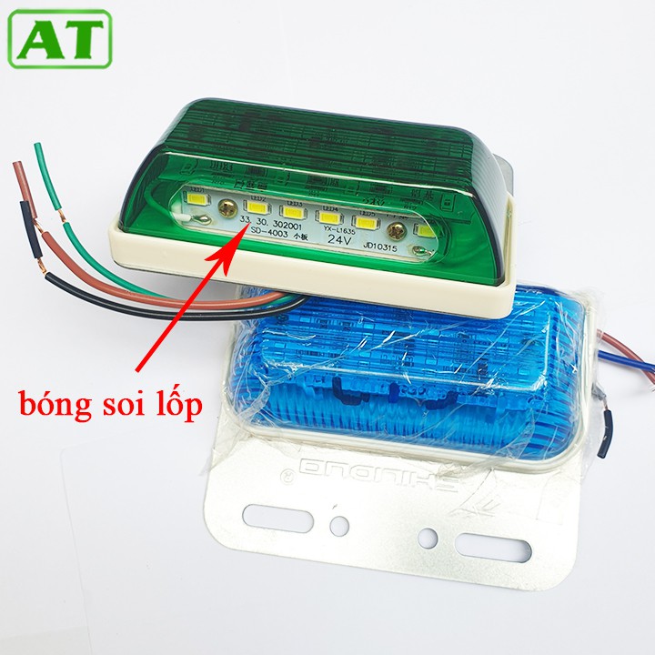 Đèn Led Sườn Xe Tải 12V 24V Có Soi Lốp 5 Màu Tùy Chọn