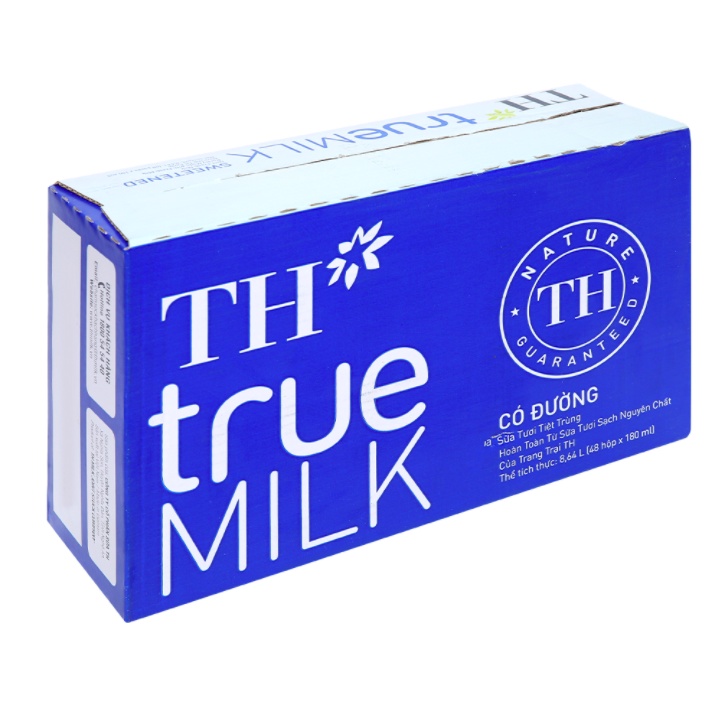 THÙNG 48 HỘP SỮA TH TRUE MILK 180ML CÁC VỊ (48 HỘP x180ML)