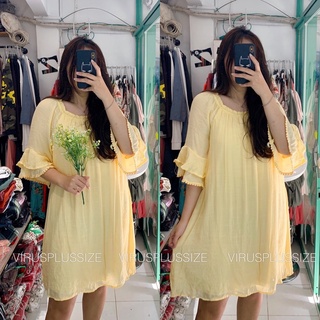 [virusplussize]Đầm bigsize NAIF form suông