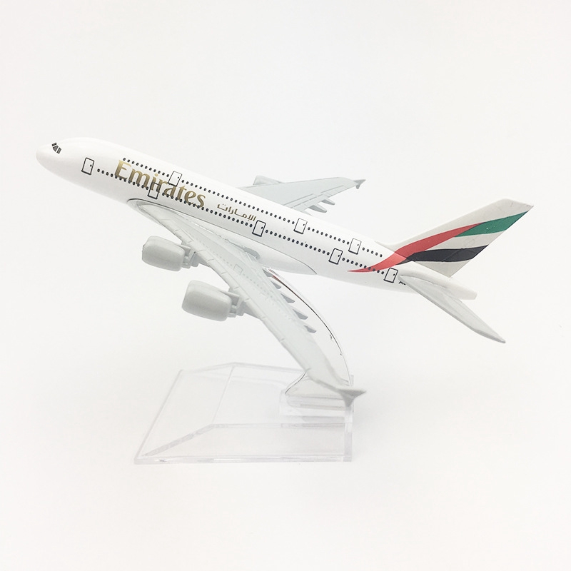 Mô Hình Máy Bay Airbus380 Emirates 16cm A-380