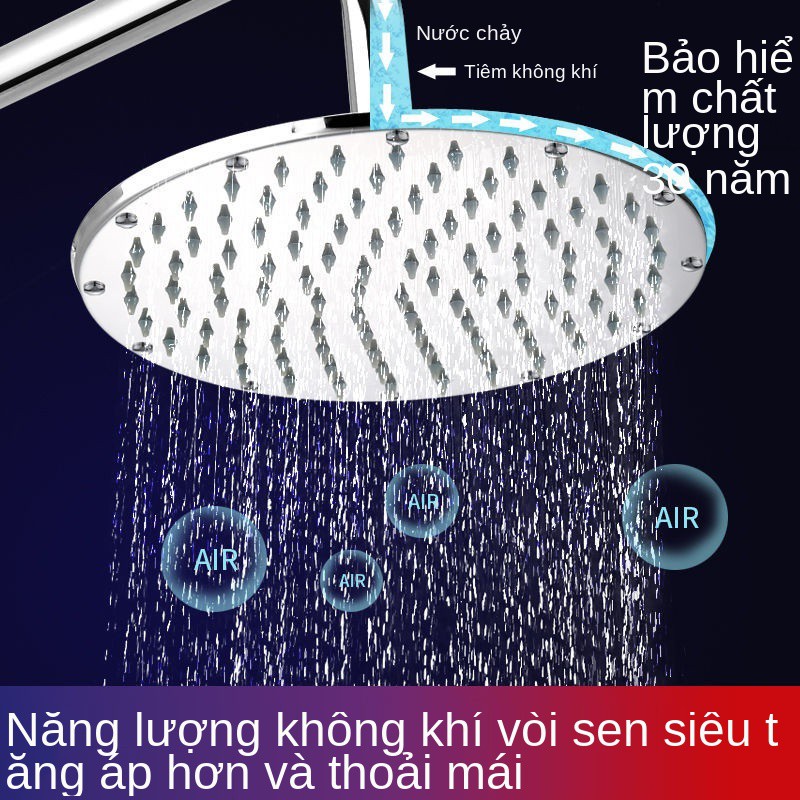 Đầu vòi sen tăng áp Jiumuwang, rượu hoa, phun mưa lớn, bộ nước nóng lạnh gia dụng