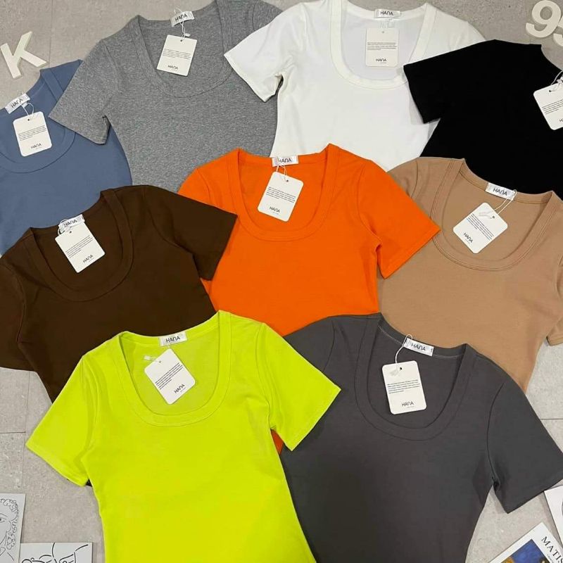 Áo thun cổ u vạt bầu