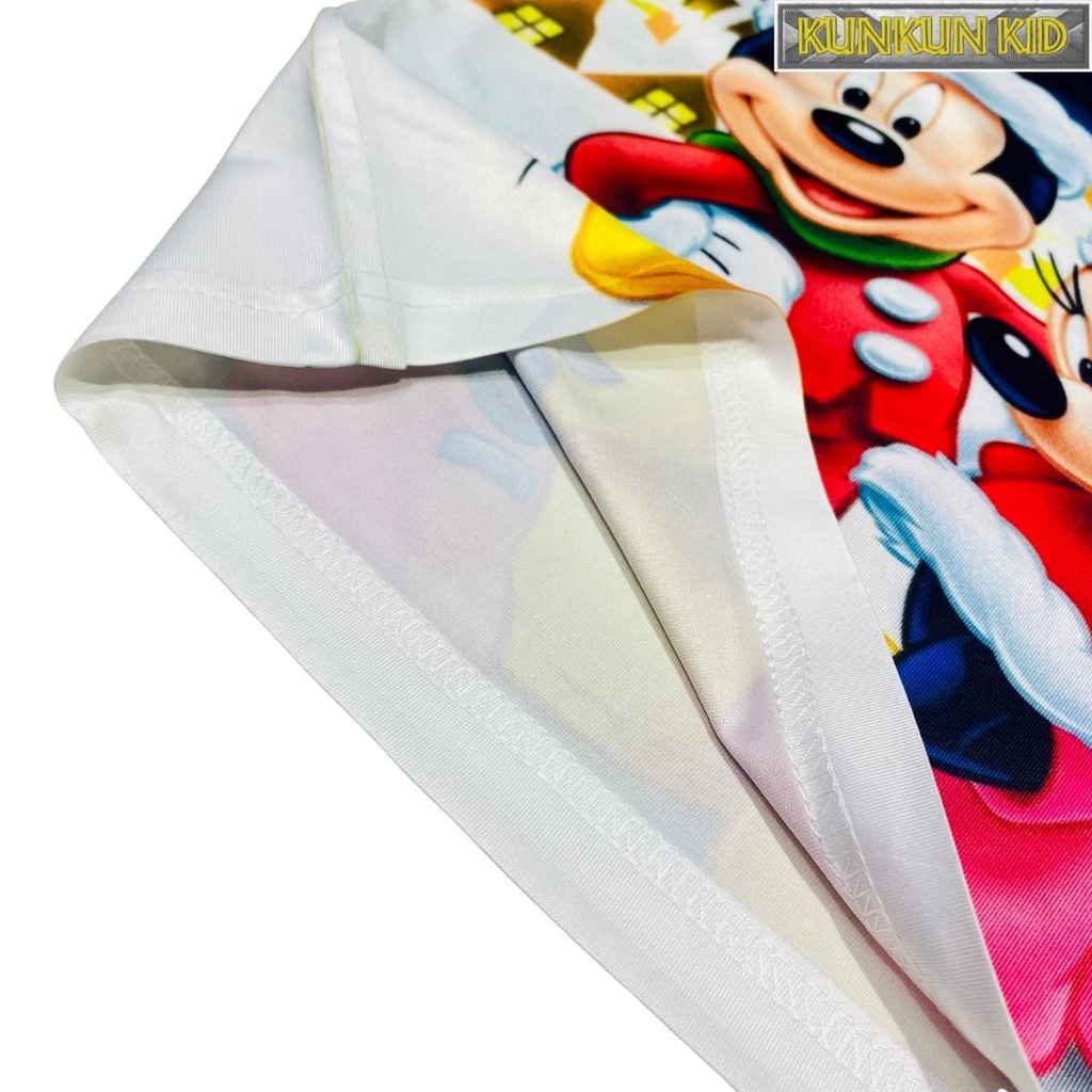 Đồ Bộ Tay Ngắn Thun Lạnh In Hình 3D Hoạt Hình Mickey Mouse Cho Bé Trai và Bé Gái Từ 10kg-60kg Kunkun Kid TP373