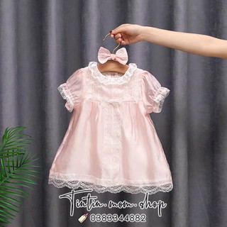 Váy voan tiểu thư kèm nơ Vlinder dành cho bé gái