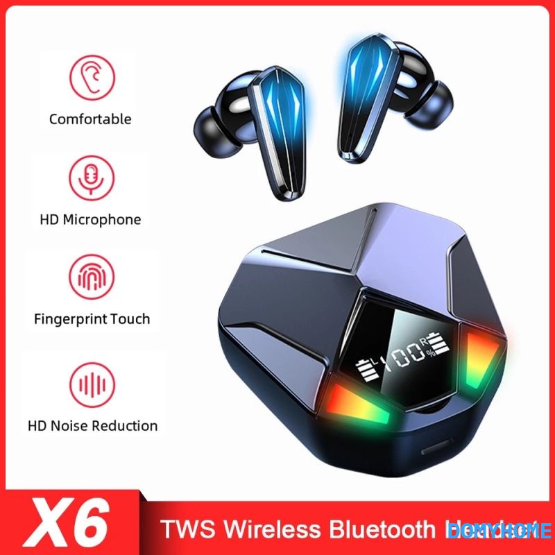 Tai Nghe Nhét Tai X6 Bluetooth 5.1 Không Dây Điều Khiển Cảm Ứng Có Micro