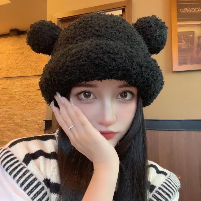 Mũ Len Tai Gấu Đáng Yêu
