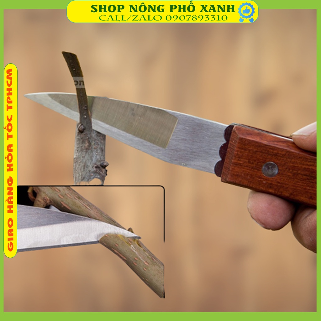 Dao ghép cành cao cấp dạng gấp và thẳng lưỡi dầy 2mm, ghép cành, gọt vết cắt thân cây