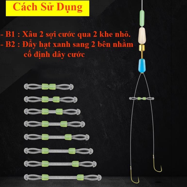 Dụng Cụ Chia Đôi Lưỡi Câu ( Vỉ 10 Chiếc ) Silicon Cao Cấp , Chống Vướng Lưỡi Mắc Lưỡi , Chuyên Dùng Câu Đơn Câu Đài