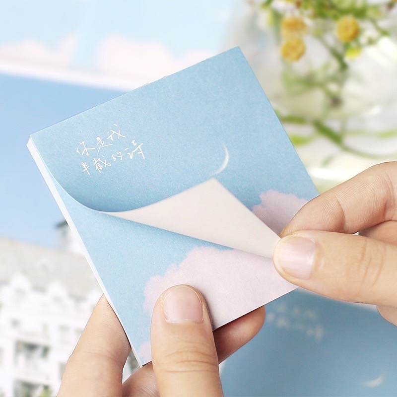 Giấy note ghi chú CARD LOVER hoạ tiết phong cảnh bầu trời