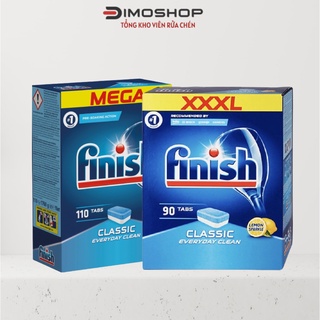 Viên rửa chén bát Finish Classic hương chanh - chính hãng