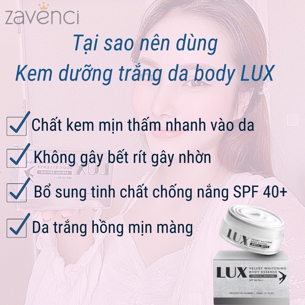 Kem Trắng Da TDY11234 LUX SOHERB Kích Trắng Tinh Chất Yến Tươi (200ml)