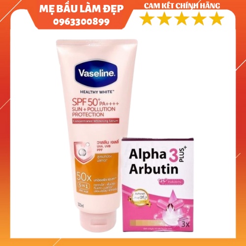 [MẪU MỚI 2022] Kem dưỡng thể chống nắng Vaseline 50x 320ml - Dưỡng thể trắng da body