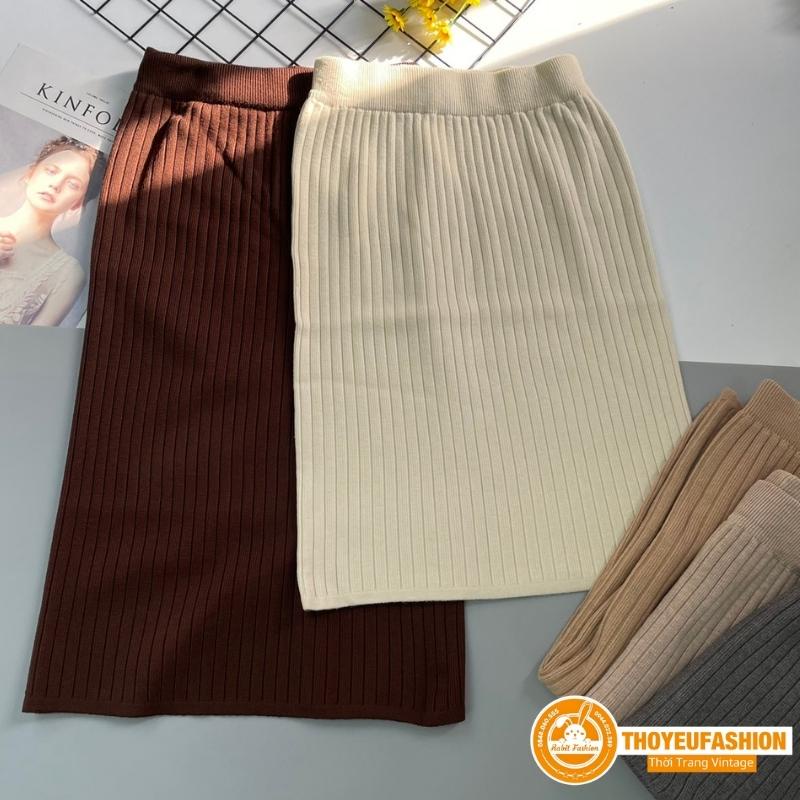 Chân Váy Len Dáng Dài, Ngắn Xẻ Sau Hàng Quảng Châu Chất Len Đũa Mềm Mịn Dễ Mix Đồ | BigBuy360 - bigbuy360.vn