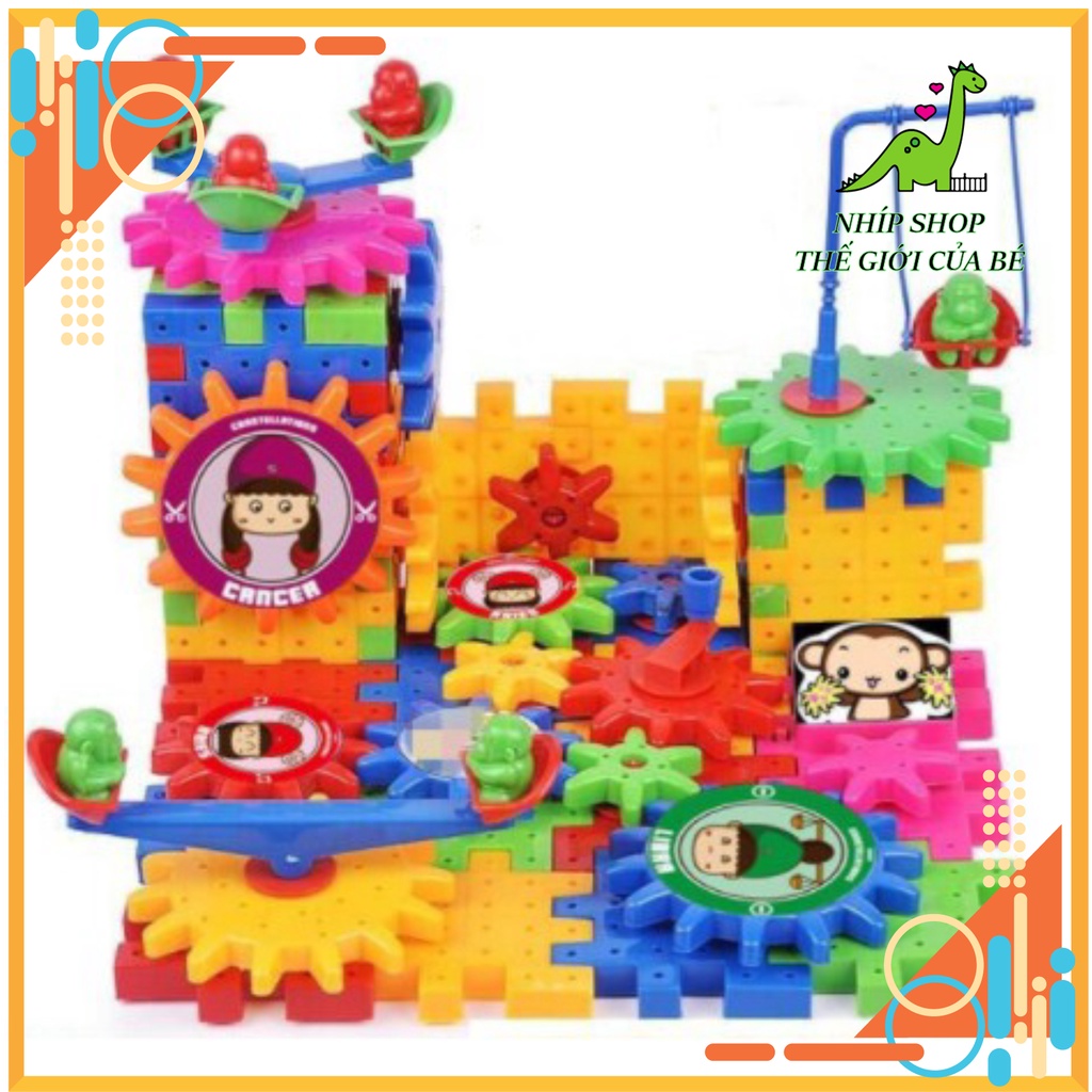 Lego xếp hình cối xay gió DIY 81 chi tiết có chạy pin