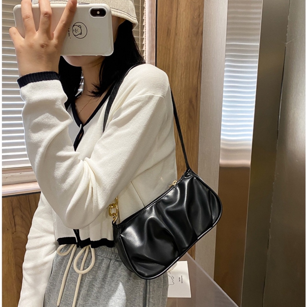 Túi Kẹp Nách Linh Store Túi Xách Nữ Đeo Chéo Đeo Vai Da Pu Mini Phong Cách Thời Trang Hàn Quốc - LS10