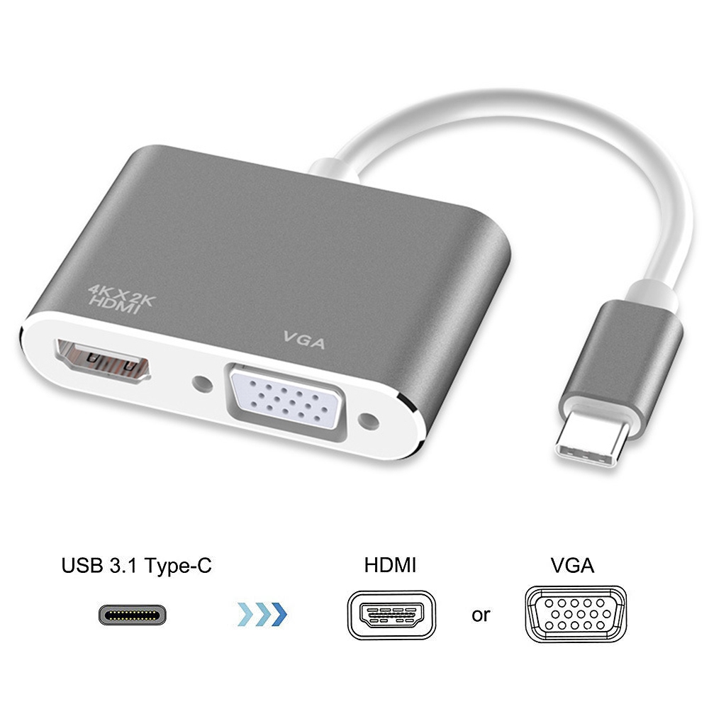 Bộ Chuyển Đổi Sang Hdmi 4k Usb C Vga Usb 3.1 Type C Sang Vga Hdmi Video Cho Macbook Pro | WebRaoVat - webraovat.net.vn