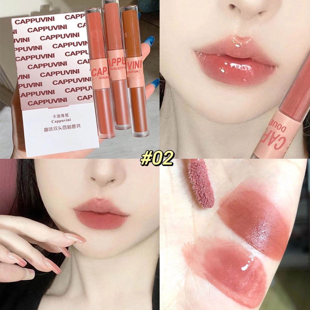 Son kem 2 đầu CAPPUVINI mềm mượt mịn môi Double Your Fun căng bóng hot trend CAPU14 | BigBuy360 - bigbuy360.vn
