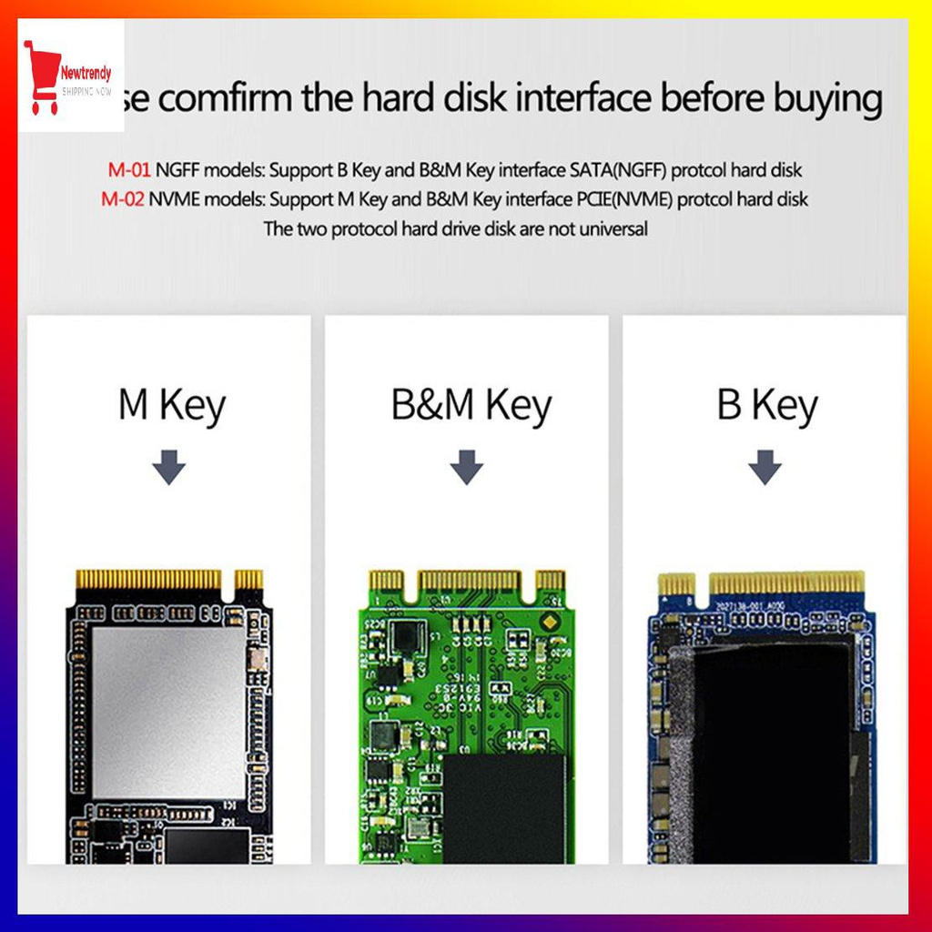 Hộp Đựng Ổ Cứng Ssd M-01 M2 Ssd Usb 3.1 Gen2 (0601) | BigBuy360 - bigbuy360.vn