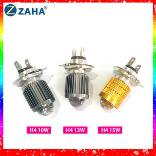 Đèn pha led xe máy bi cầu H4 15w Cos vàng pha trắng