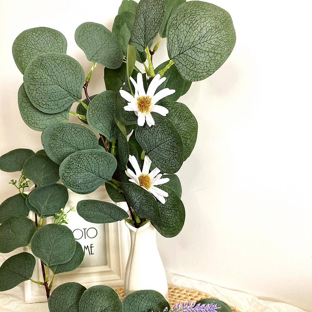 Nhánh Cây Bạch Đàn Nhân Tạo Handmade Giống Thật Trang Trí Nhà Cửa