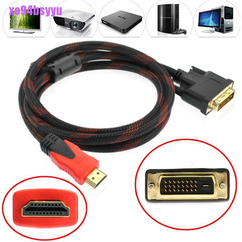 Dây Cáp Chuyển Đổi Từ 1.5m / 5ft Hdmi Sang Dvi-D 24 + 1 Đầu Đực Cho Hdtv