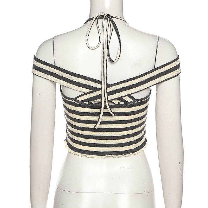 Áo Tank Top Sát Nách Hoạ Tiết Kẻ Sọc Thiết Kế Hợp Thời Trang Cho Nữ