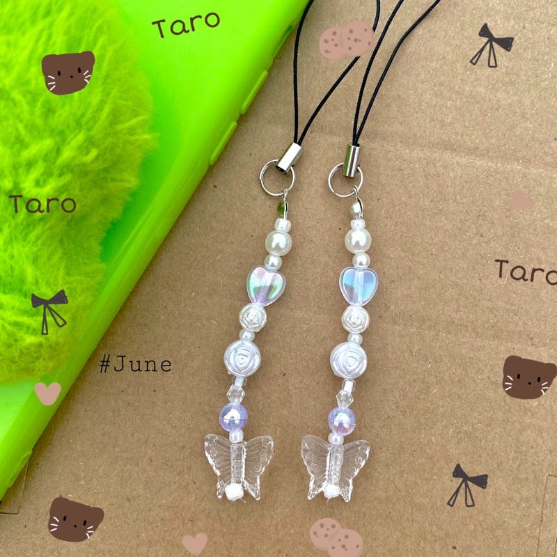 Móc khoá, móc ốp điện thoại Rose White