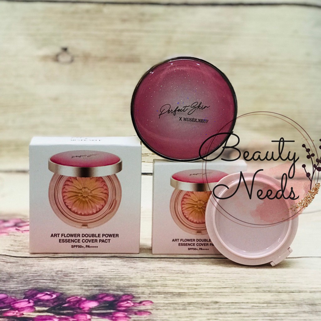 Phấn tươi Perfect Skin Art Flower Double Power Essence Cover Pact (kèm lõi thay thể)