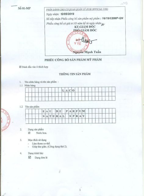 NƯỚC HOA LACO Mini 7ML - EAU DE PARFUM | BigBuy360 - bigbuy360.vn