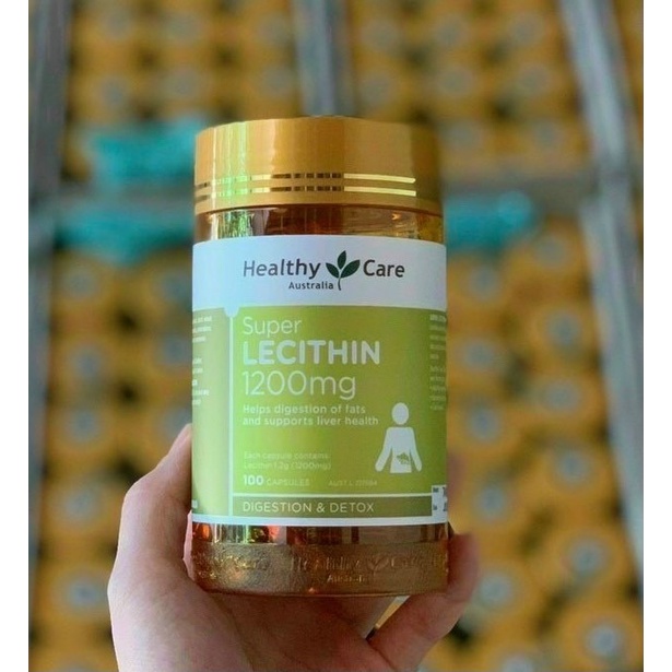 Mầm đậu nành Healthy Care Super Lecithin 1200 mg đẹp da, đào thải độc tố gan, cân bằng nội tiết tố hộp 100 viên