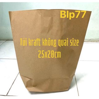 TÚI GIẤY KRAFT KHÔNG QUAI size 25x20cm - túi xi măng đựng hàng