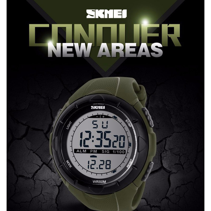 Đồng Hồ Điện Tử SKMEI Dây Da PU Chống Thấm Nước 30M 1025