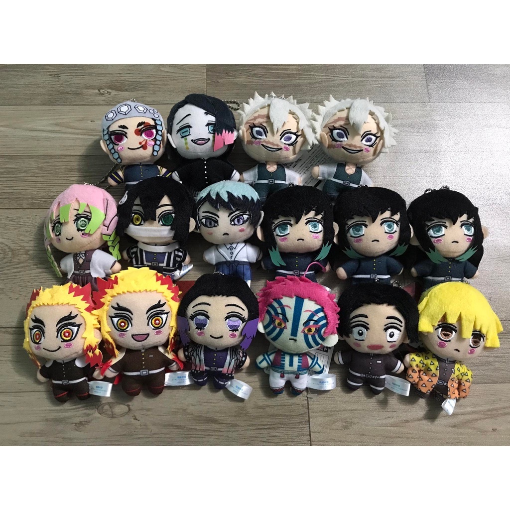 (CÓ SẴN) Goods/ Nhân vật bằng bông/ Đồ bông chính hãng Kimetsu no Yaiba 8cm tem SEGA