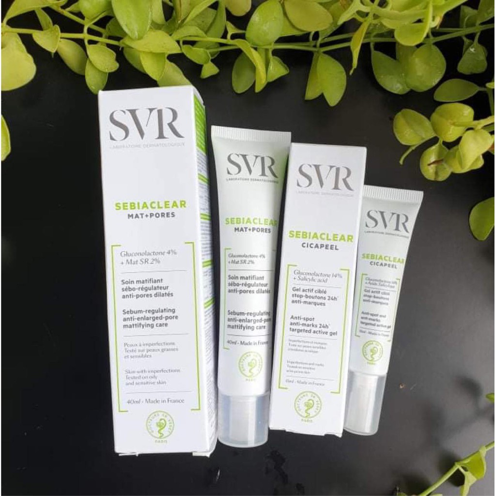 Kem dưỡng SVR Sebiaclear các Loại Pore Matte, Active Gel, Cicapeel