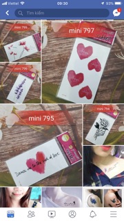 Combo hình xăm dán 5 củ