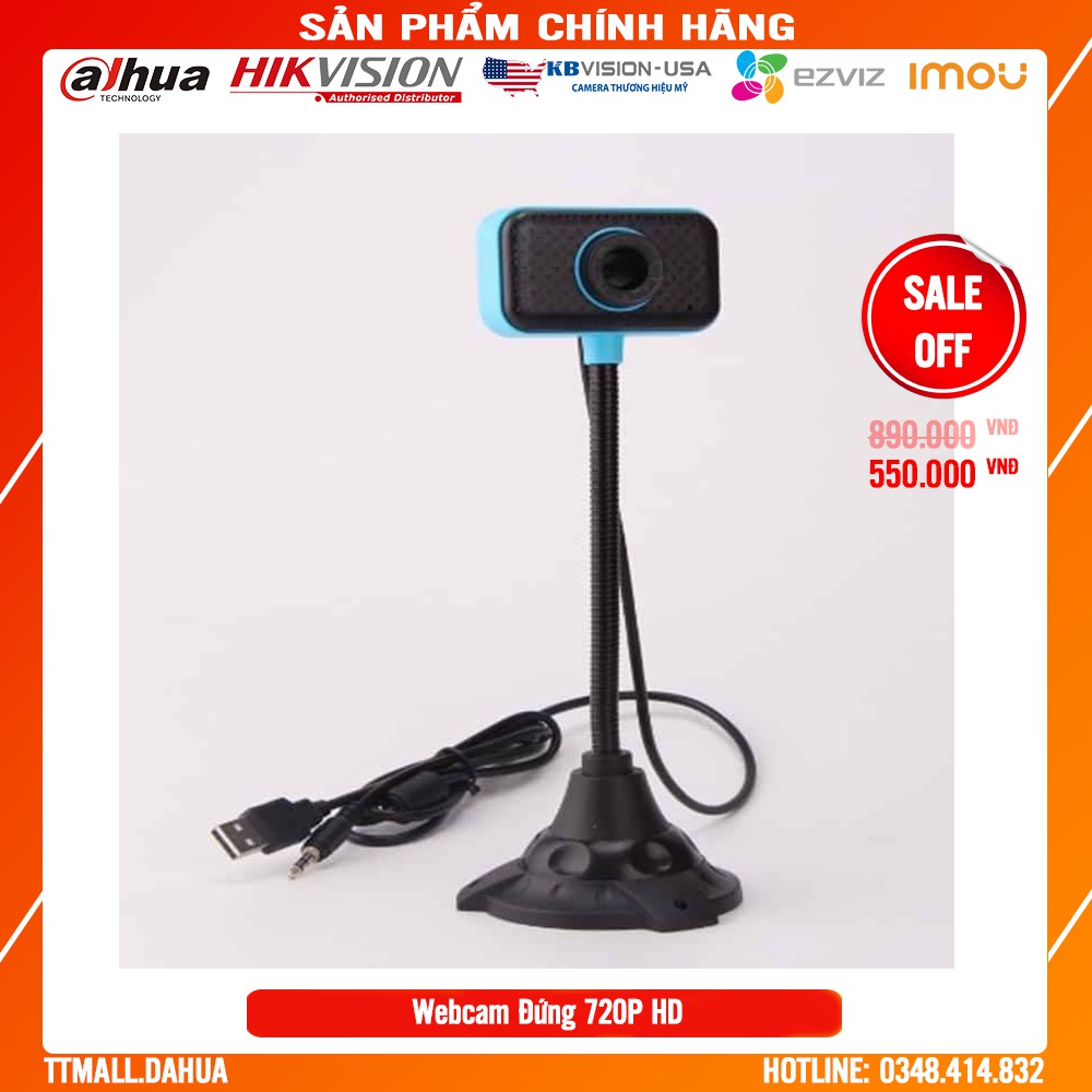 Webcam 720P HD siêu nét Micro đàm thoại dạy học trực tuyến