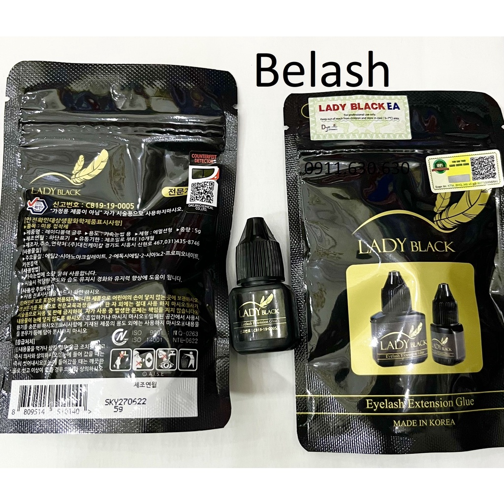 Keo Nối Mi Lady Black chính hãng Hàn Quốc Siêu Bền_Be Lash