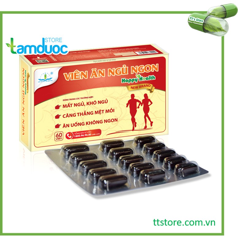 Viên ăn ngủ ngon Happy Healthy Tâm Dược (H/60 viên)