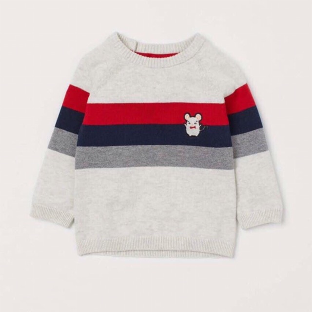 Áo len H&M xuất dư kẻ chuột